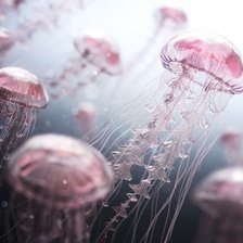 Схема вышивки «Розовые медузы»
