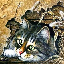 Схема вышивки «Живет на свете кошка... Художник Ирина Гармашова»