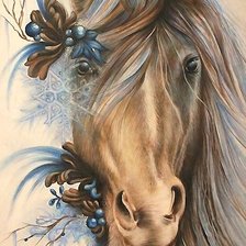 Оригинал схемы вышивки «красивая лошадь» (№2167749)