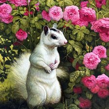 Схема вышивки «зверек природа цветы»