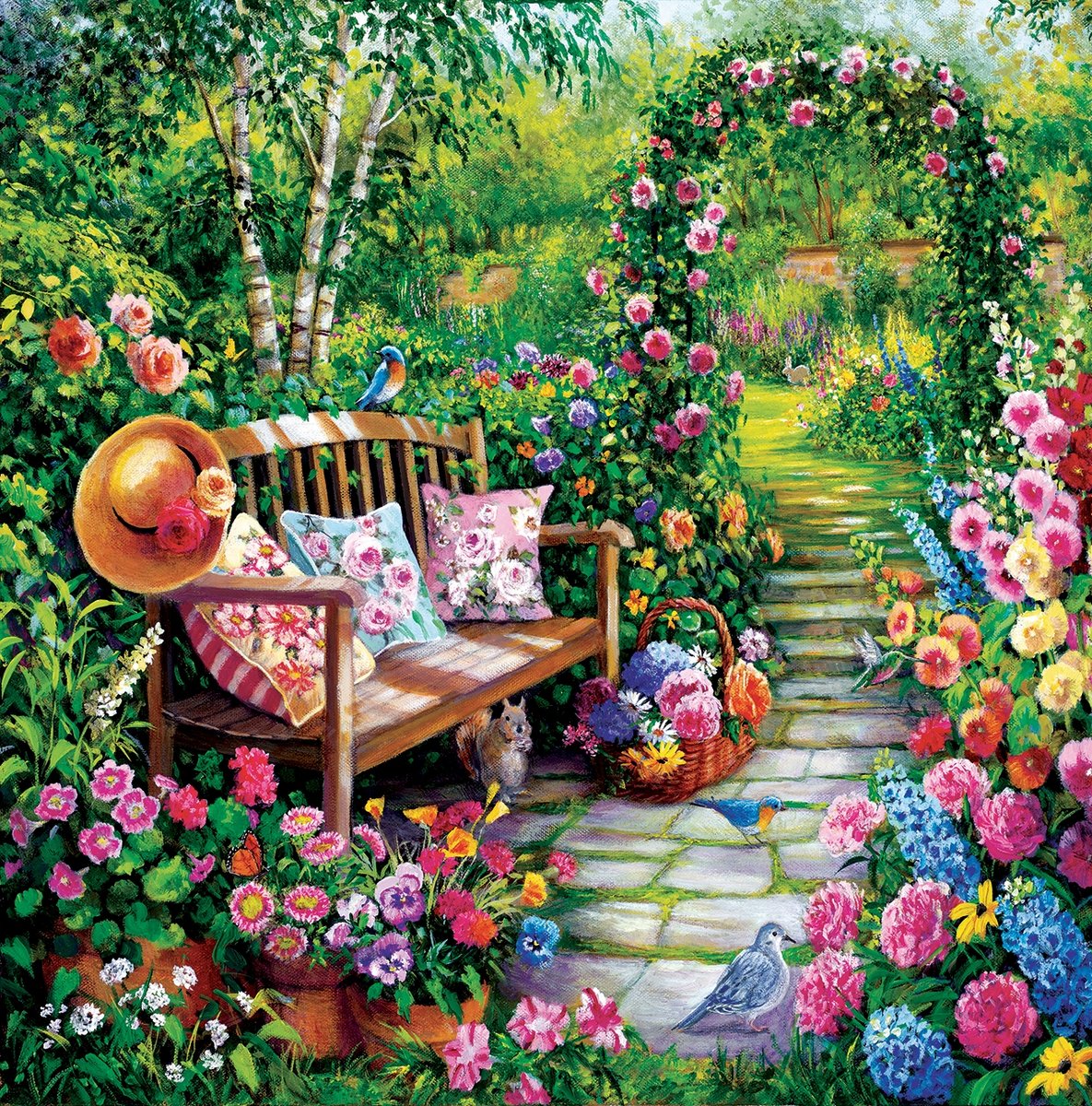 В цветущем саду - оригинал