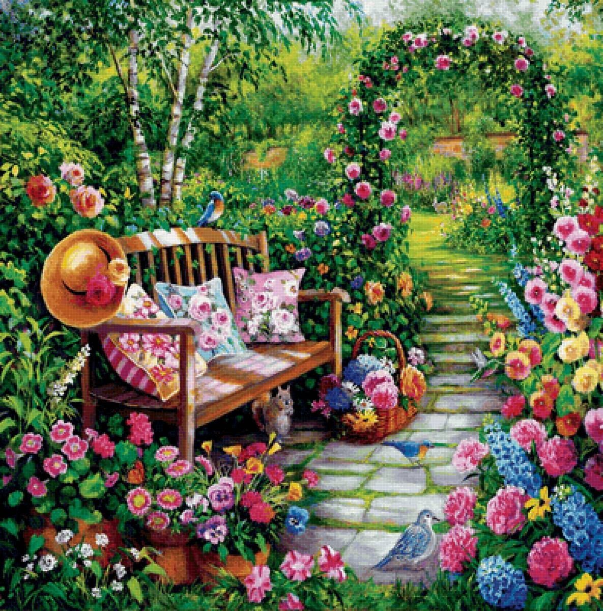 В цветущем саду - предпросмотр