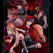 Схема вышивки «Тёмная шапочка»