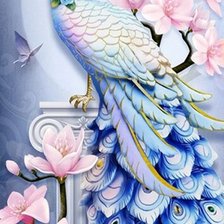 Панно с павлином