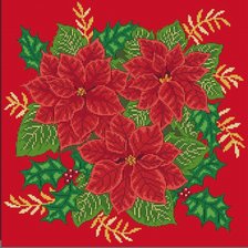 Схема вышивки «пуансетия»