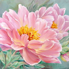 Схема вышивки «Розовые цветы»