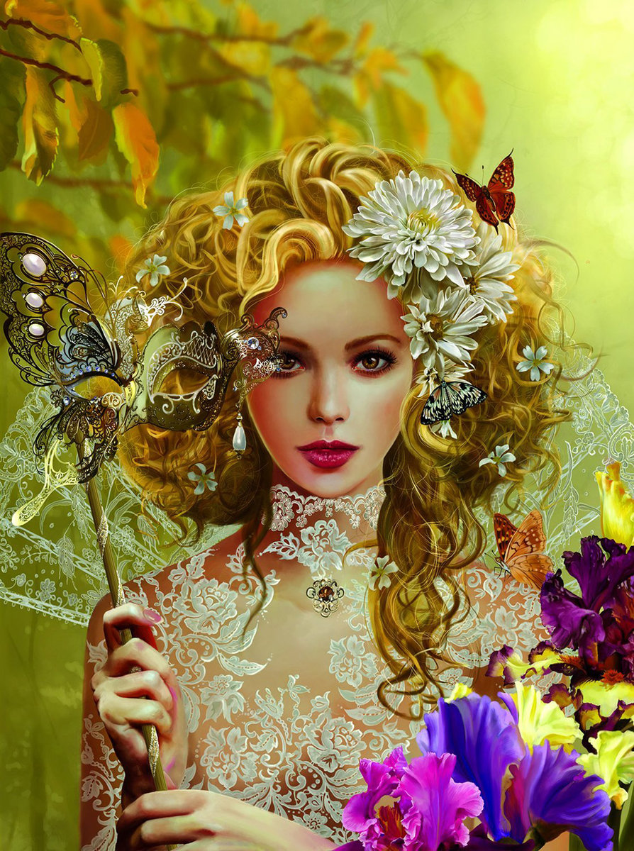 хкдожник nene thomas6 - девушка, дама, женщина, фэнтази - оригинал