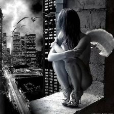 Схема вышивки «ангел»