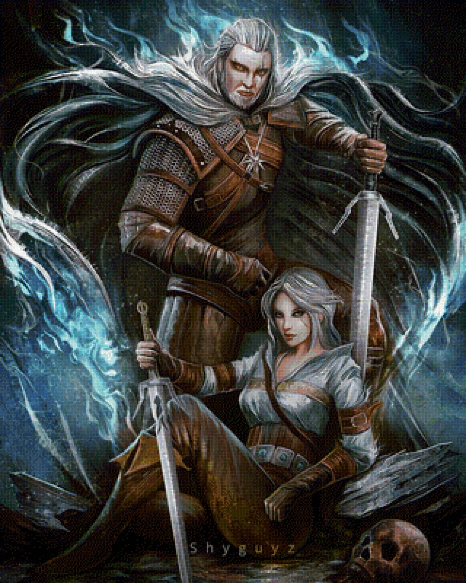 Геральт и Цири - геральт, цири, ведьмак - предпросмотр