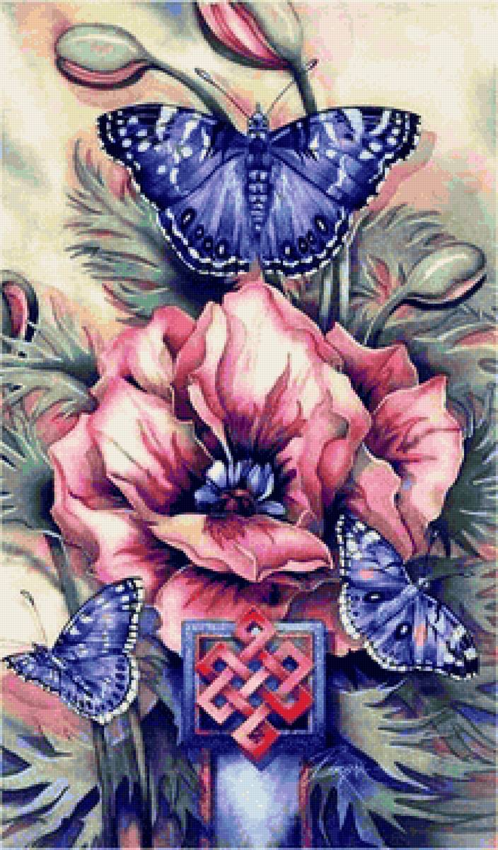 Цветы - бабочка, цветы - предпросмотр