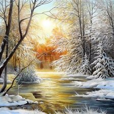 Схема вышивки «пейзаж»