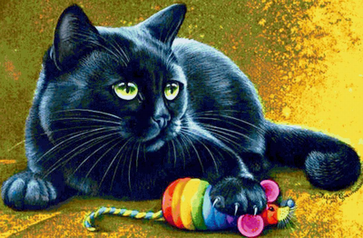 Пушистое счастье 3. Художник Ирина Гармашова - кот, животные - предпросмотр