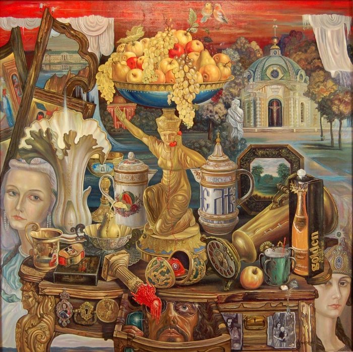 ЭДУАРД УЛАН.НАТЮРМОГРТ ХУДОЖНИКА - натюрморт - оригинал