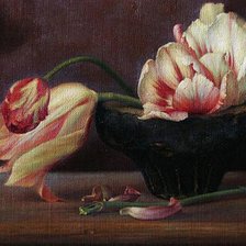 Схема вышивки «тюльпаны»