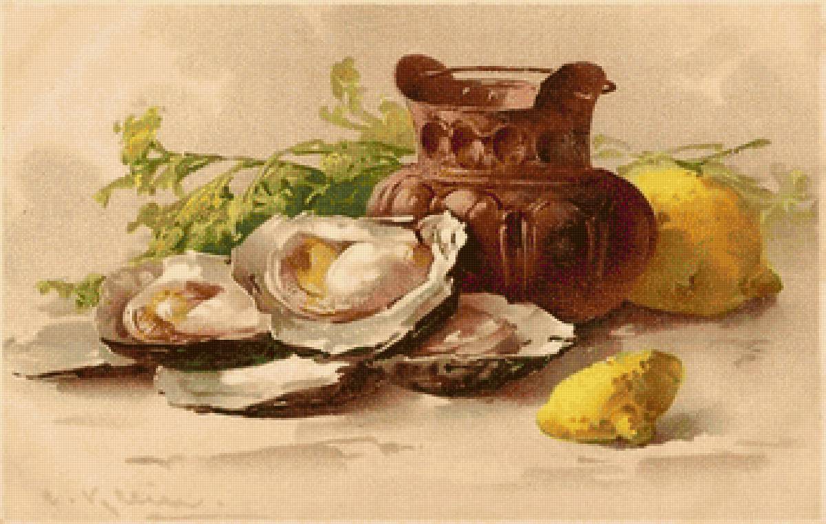 ЕКАТЕРИНА ВАСИЛЬЕВА.УСТРИЦЫ - натюрморт, еда - предпросмотр