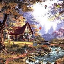 Схема вышивки «Домик»