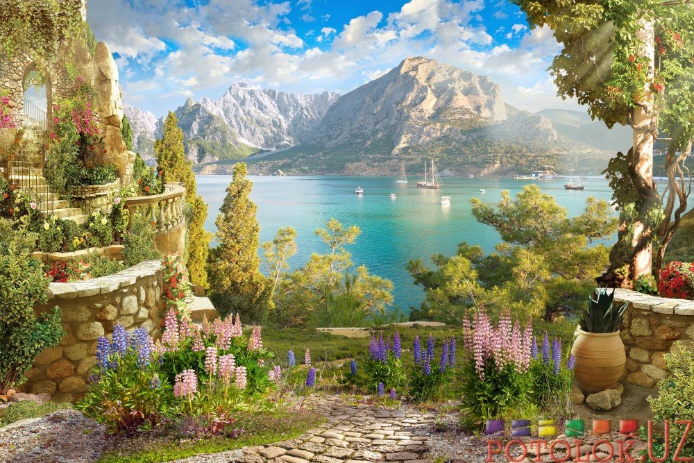 Залив и горы - оригинал