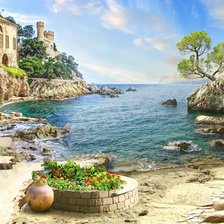 Схема вышивки «Залив»