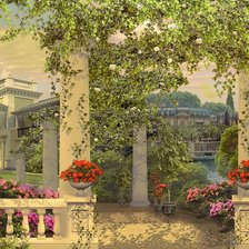 Схема вышивки «Арка в цветах»