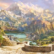 Схема вышивки «Горы»