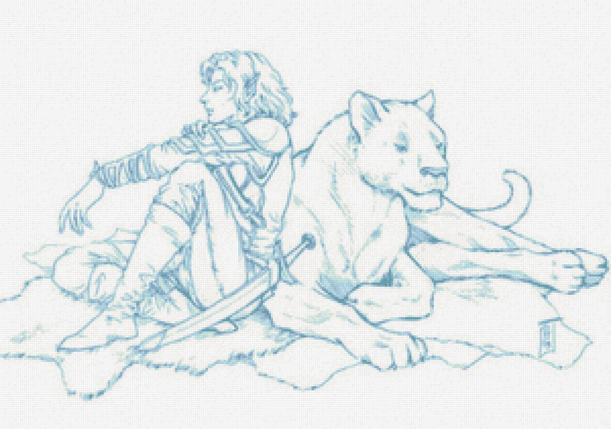 Соратники - фэнтези, пантера, эльф - предпросмотр