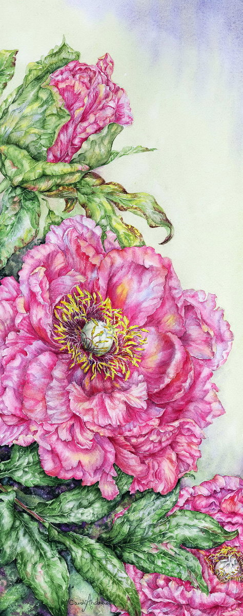 Панелька Пионы - оригинал