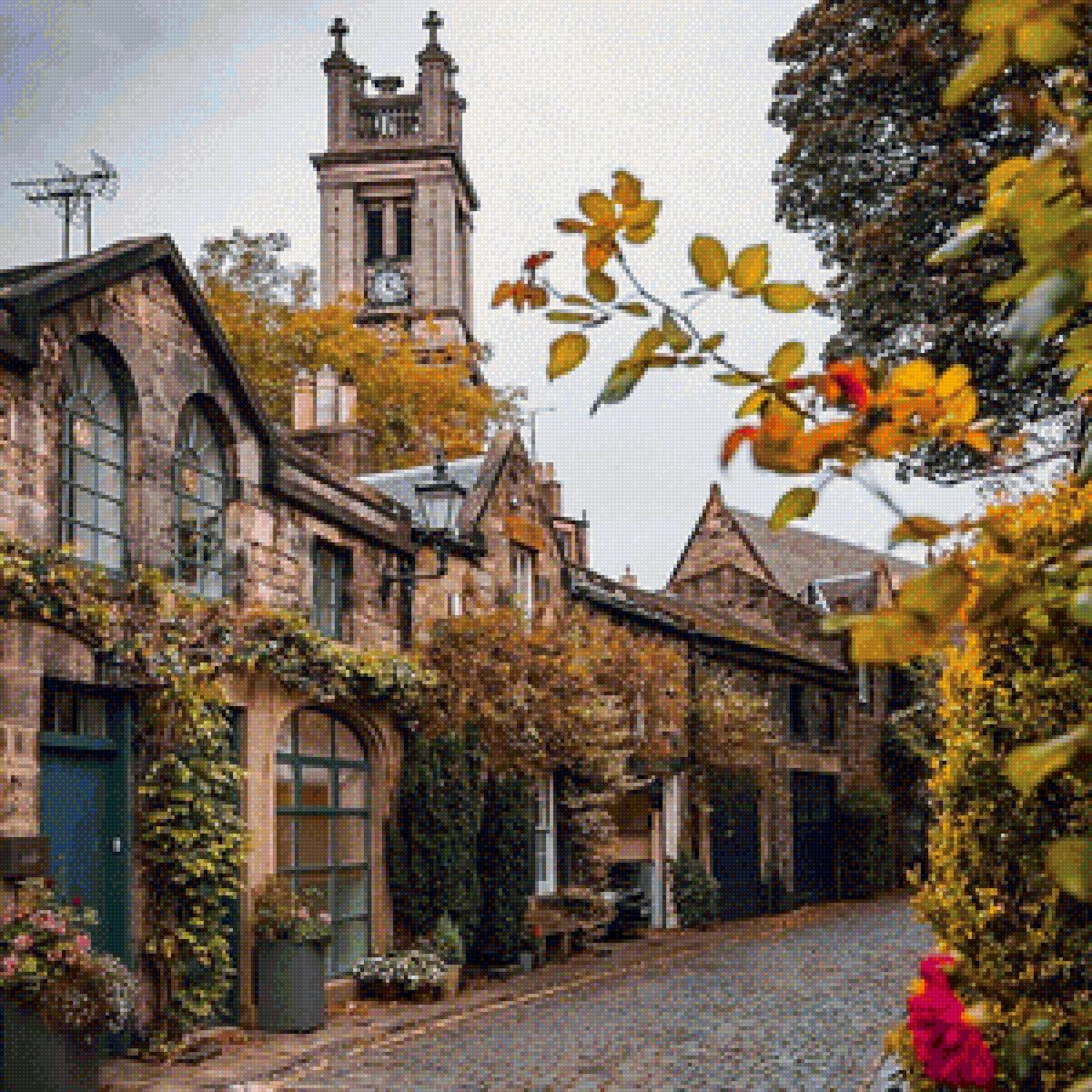Шотландия - городской пейзаж, улочки. - предпросмотр
