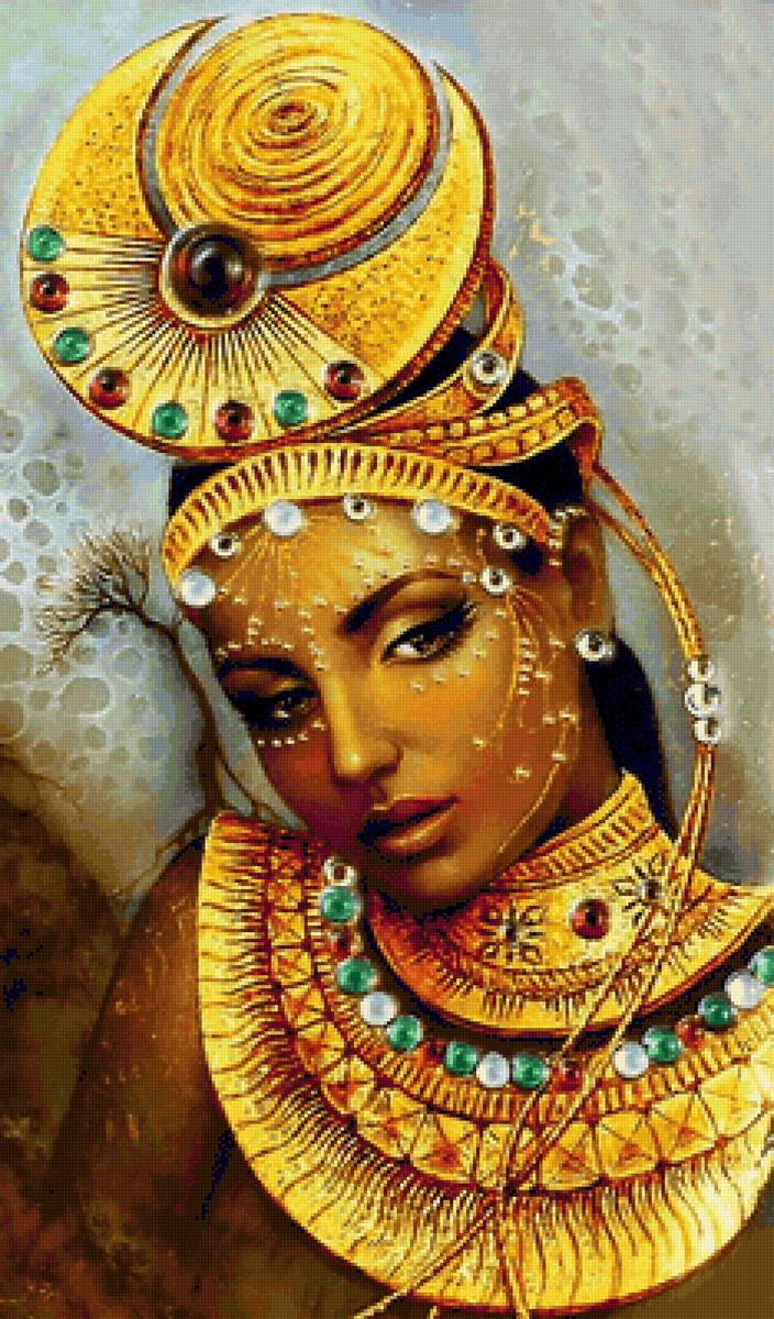 Африканские мотивы... - девушка, портрет, люди - предпросмотр