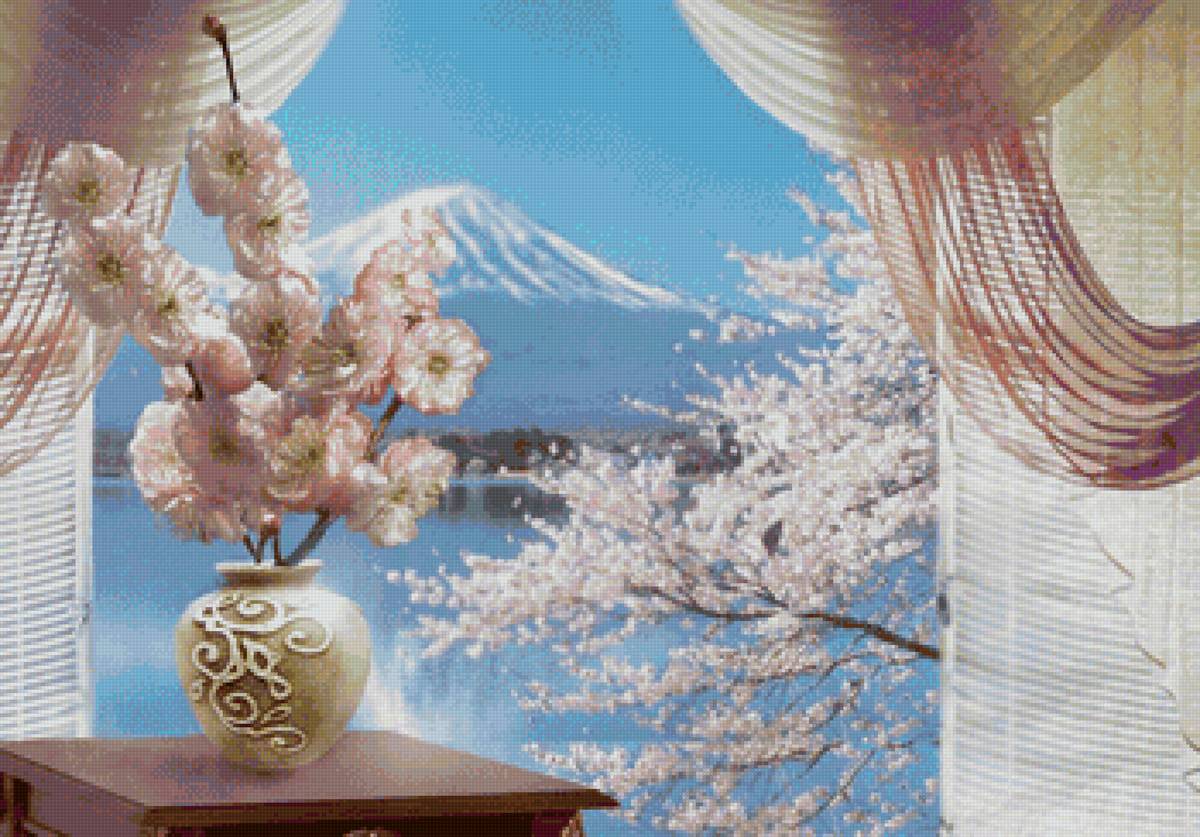 Фудзи весной - фудзияма, сакура, весна, япония - предпросмотр