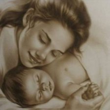 Оригинал схемы вышивки «мать и дитя» (№2172722)