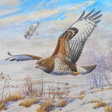 Схема вышивки «Полёт птиц»