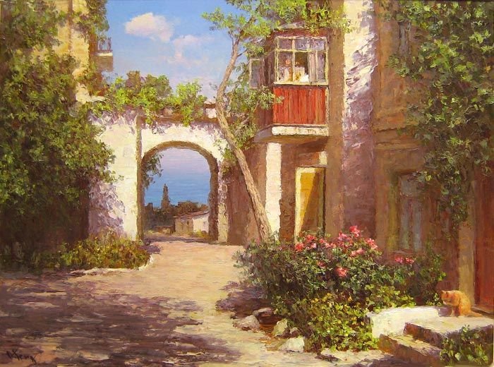 Севастопольский дворик - севастополь, крым, юг, дворик - оригинал