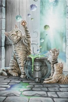 №2173141 - кошки, фэнтези, магия - оригинал