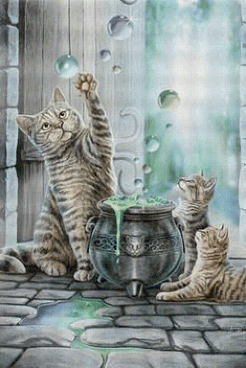 №2173141 - кошки, магия, фэнтези - предпросмотр