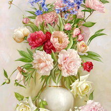 Схема вышивки «Букет из роз»