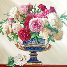Схема вышивки «Букет пионов»