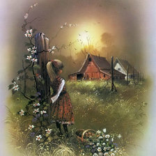 Схема вышивки «Дівчинка»