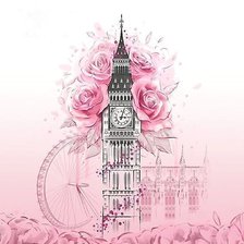 Схема вышивки «LONDRES Y FLORES»