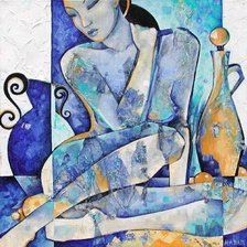 Схема вышивки «pintura de mulher»