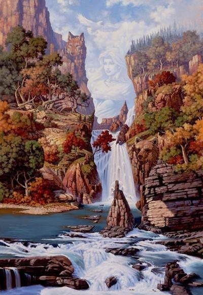 №2174875 - тотемы, водапад - оригинал