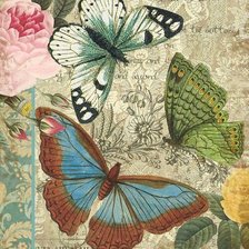 Схема вышивки «бабочки-цветы»