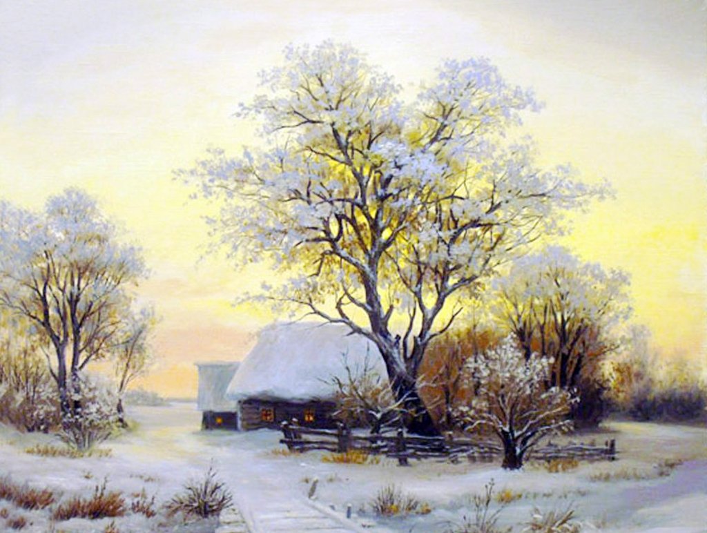 Зимний пейзаж - оригинал