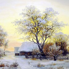 Схема вышивки «Зимний пейзаж»