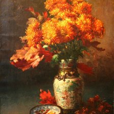 Схема вышивки «хризантемы»