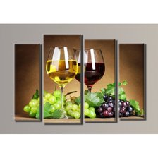 Схема вышивки «модульная,вино,бокалы,виноград»