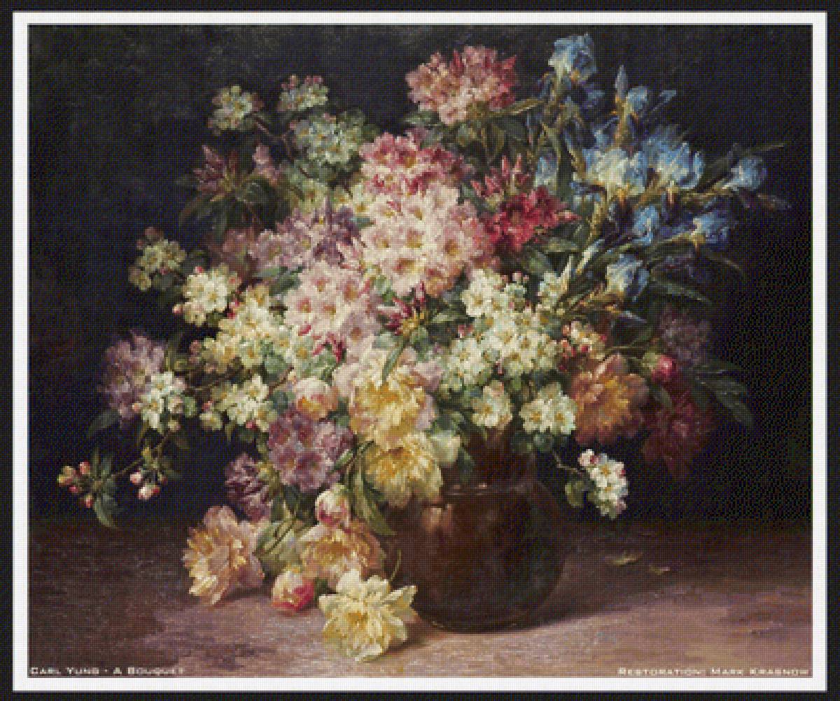 букет - картина, цветы - предпросмотр