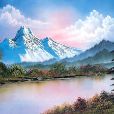 Схема вышивки «Боб Росс. Горные вершины»