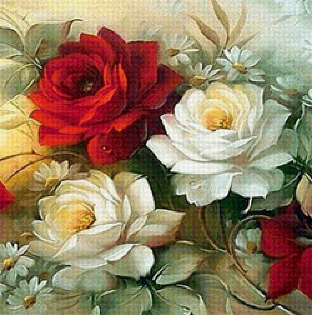 Подушка 2 - цветы, подушка - предпросмотр