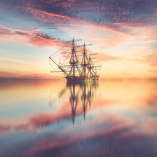 Схема вышивки «Закат на море»