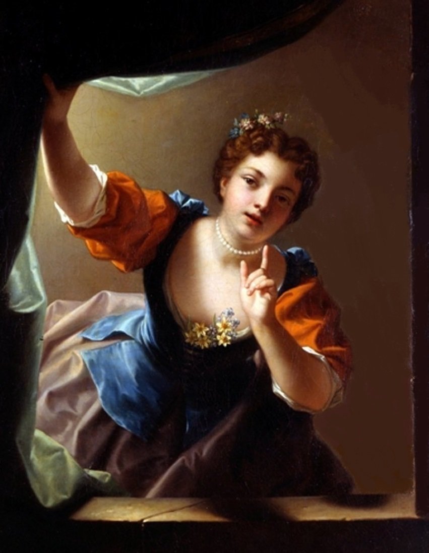 Jean Raoux. Секрет - портрет, девушка, живопись, 17 век - оригинал